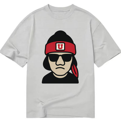 Salt Lake Ute wearing Utah beanie with U patch - Classic T-shirt - Grey