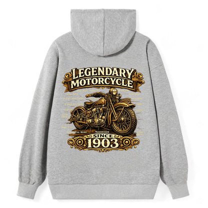 Legendary Motorcycle 1903 - Classic Pullover Hoodie - Grey