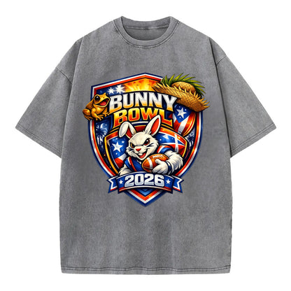 Bunny Bowl 2026 - Vintage T-shirt - Grey