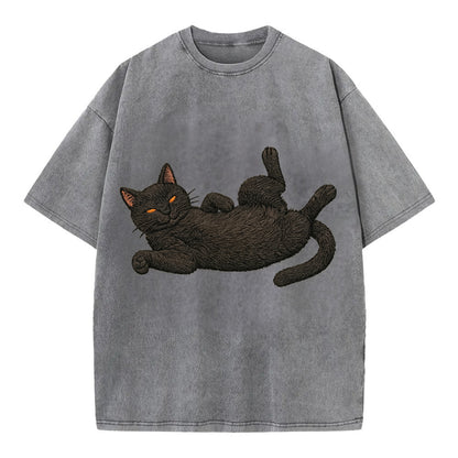 Bombay  fully relaxed sprawled out embro Vintage T-shirt - Grey