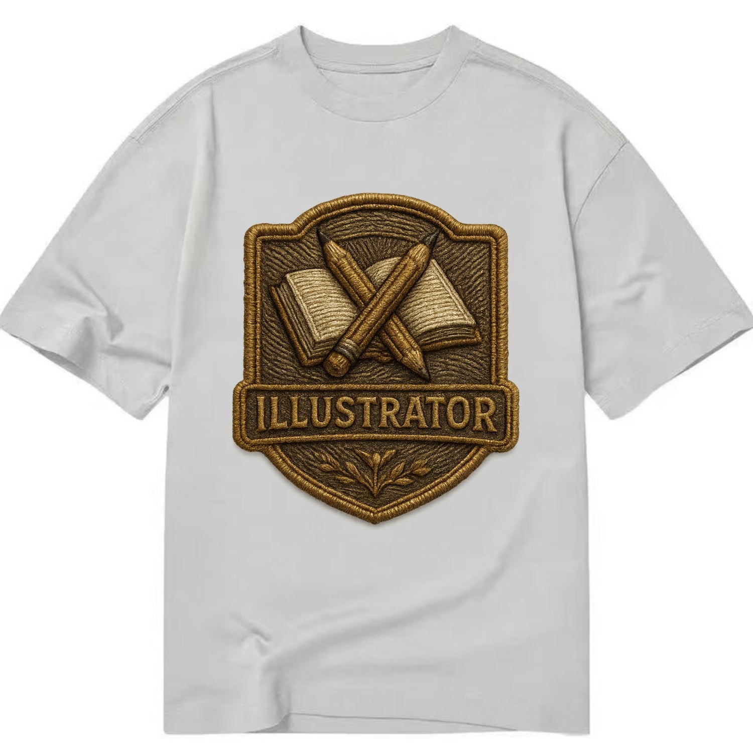 Pencils and sketchbook - illustrator badge - Classic T-shirt - Grey