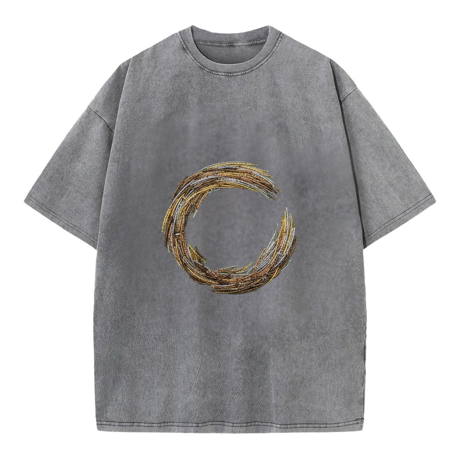 Enso Circle - Vintage T-shirt - Grey