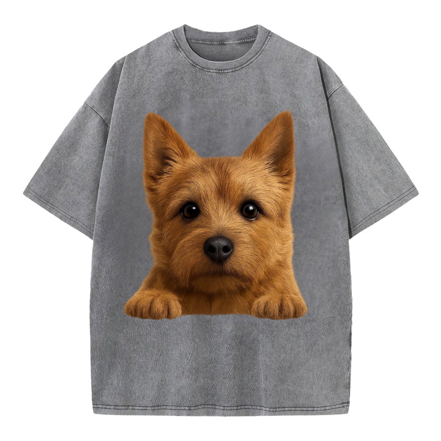 Norwich Terrier  - Vintage T-shirt - Grey