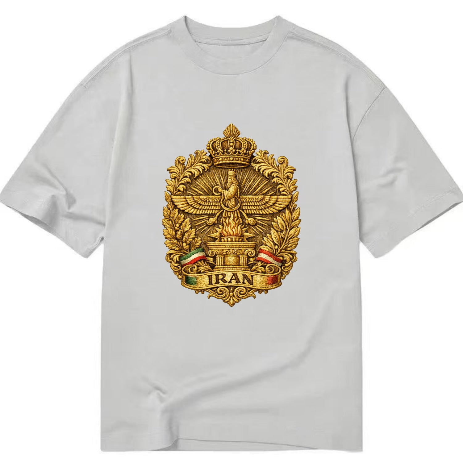 Iran Fire Temple Emblem - Classic T-shirt - Grey