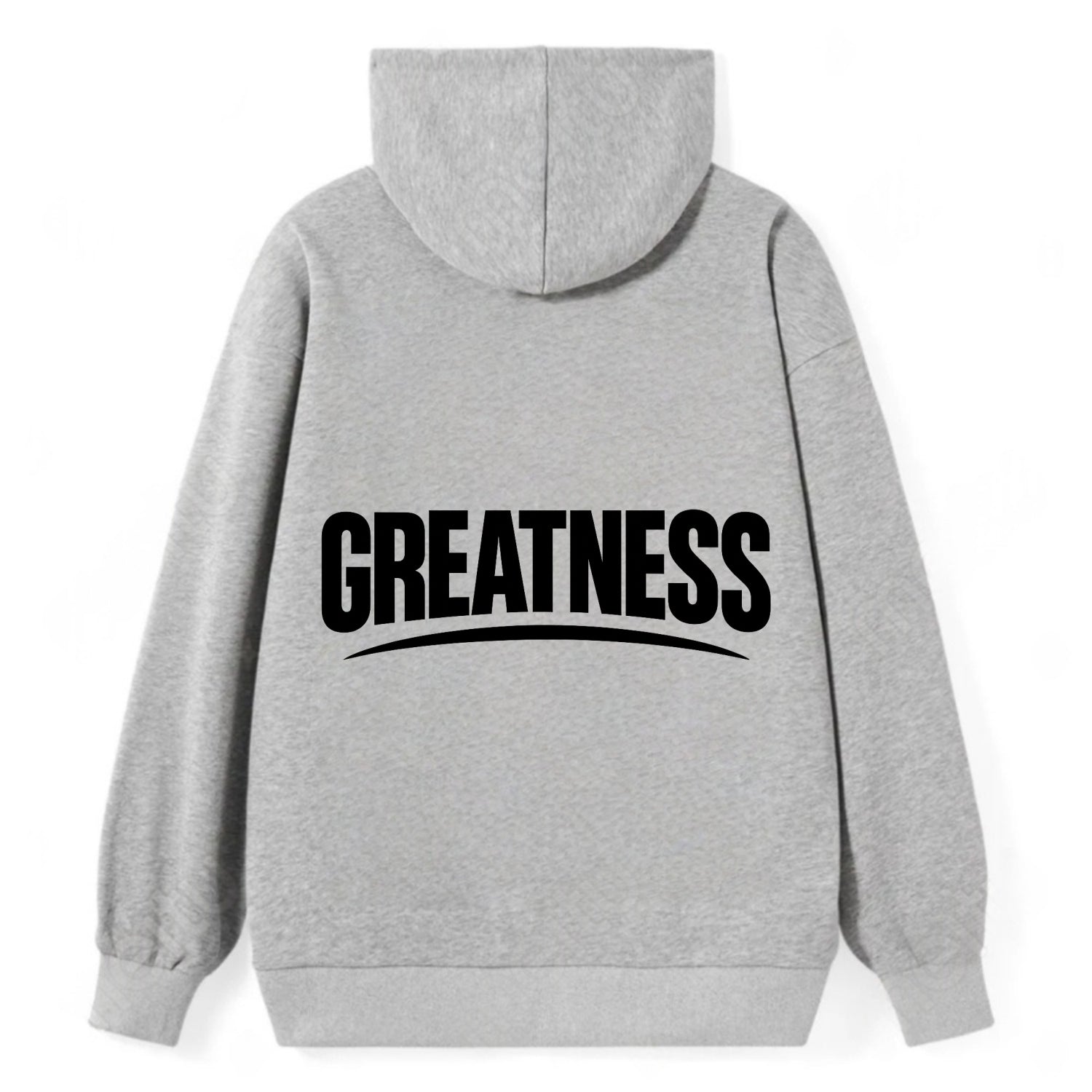 Bold typography design - "GREATNESS" - achieving excellence, reaching - Classic Pullover Hoodie - Grey