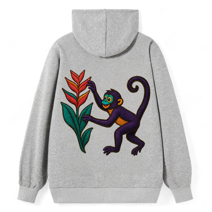 Spider Monkey - Classic Pullover Hoodie - Grey