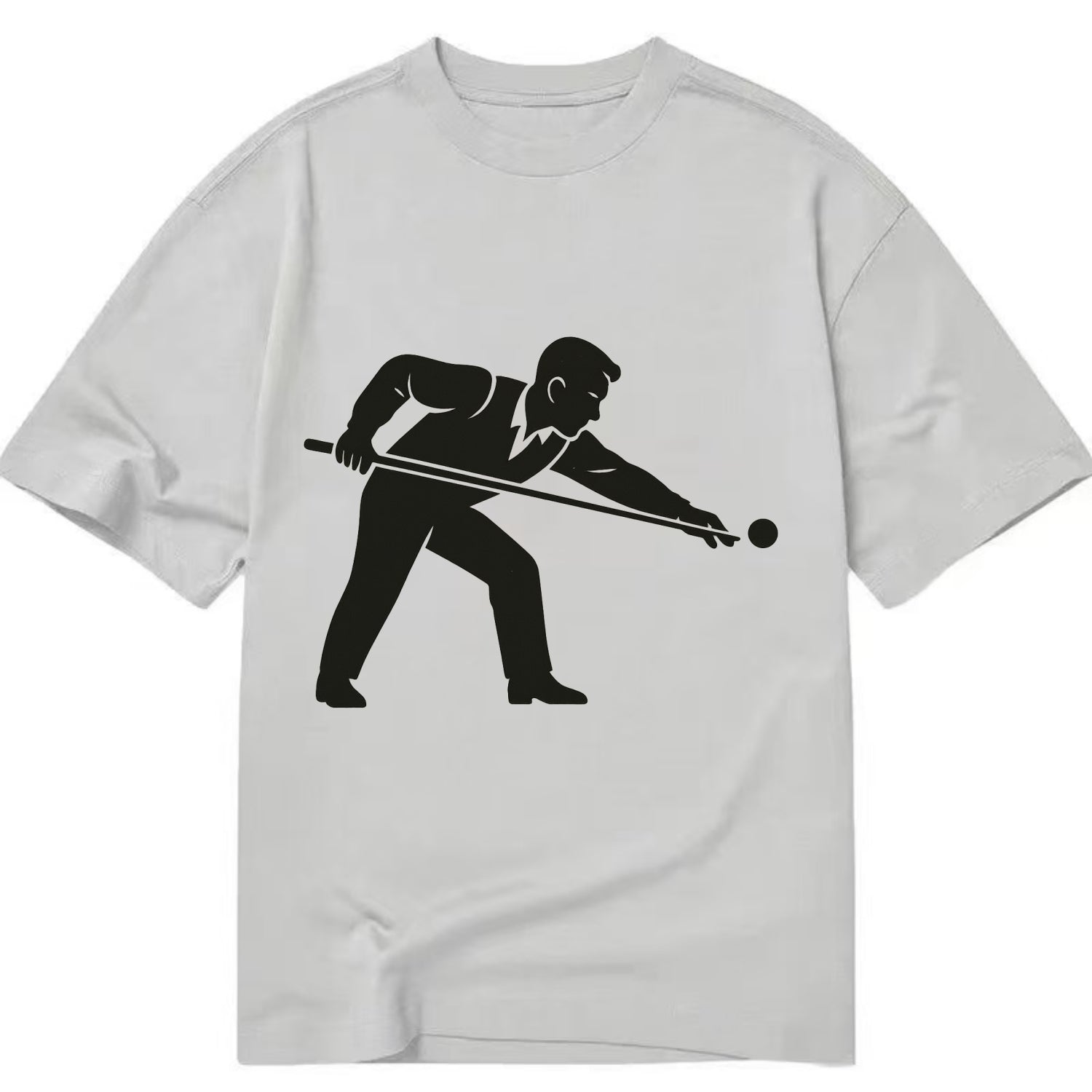 Pool player lining up shot - Classic T-shirt - Grey