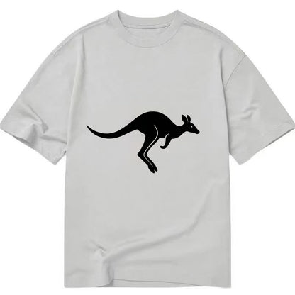 Kangaroo leaping across outback - Classic T-shirt - Grey