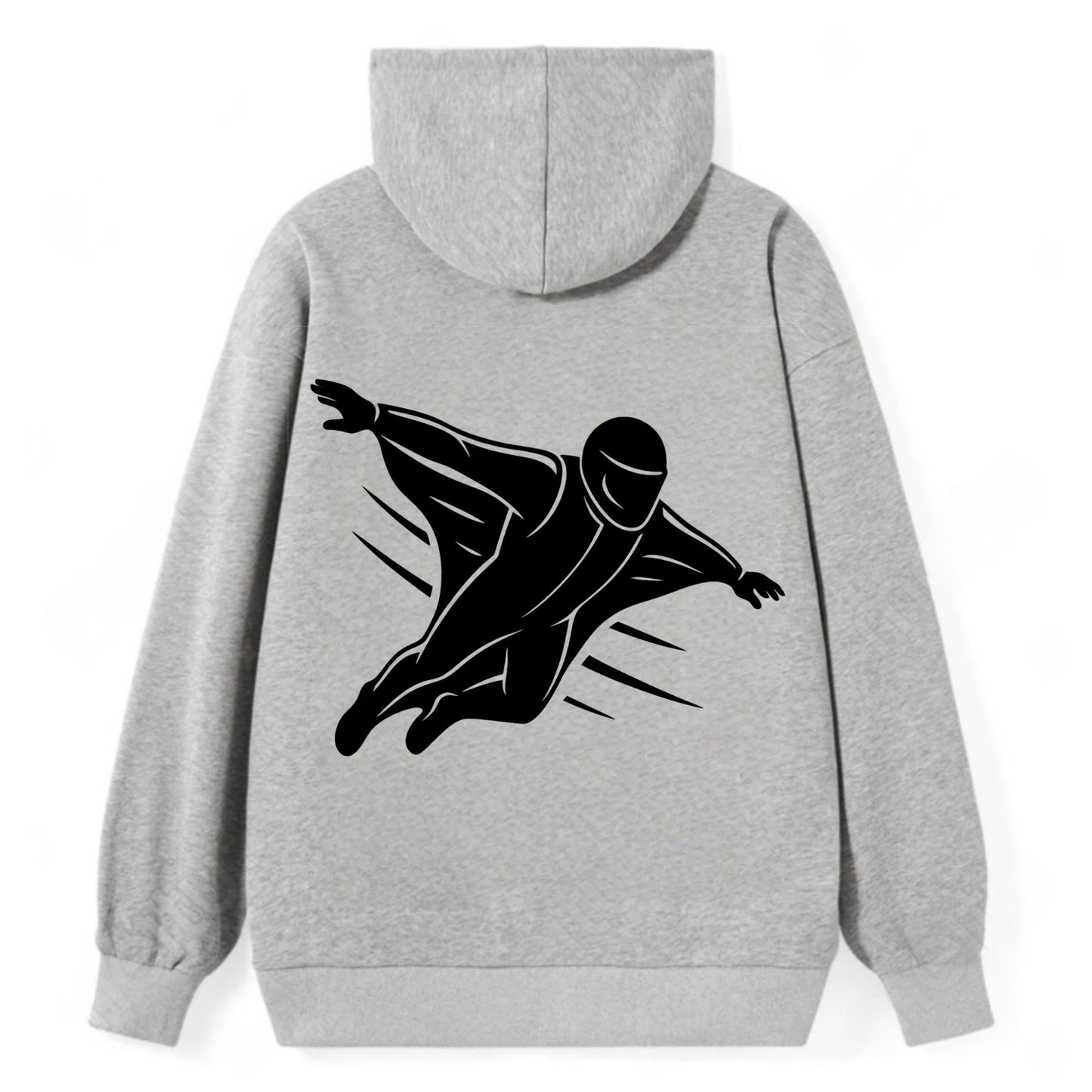 Wingsuit flyer gliding - Classic Pullover Hoodie - Grey