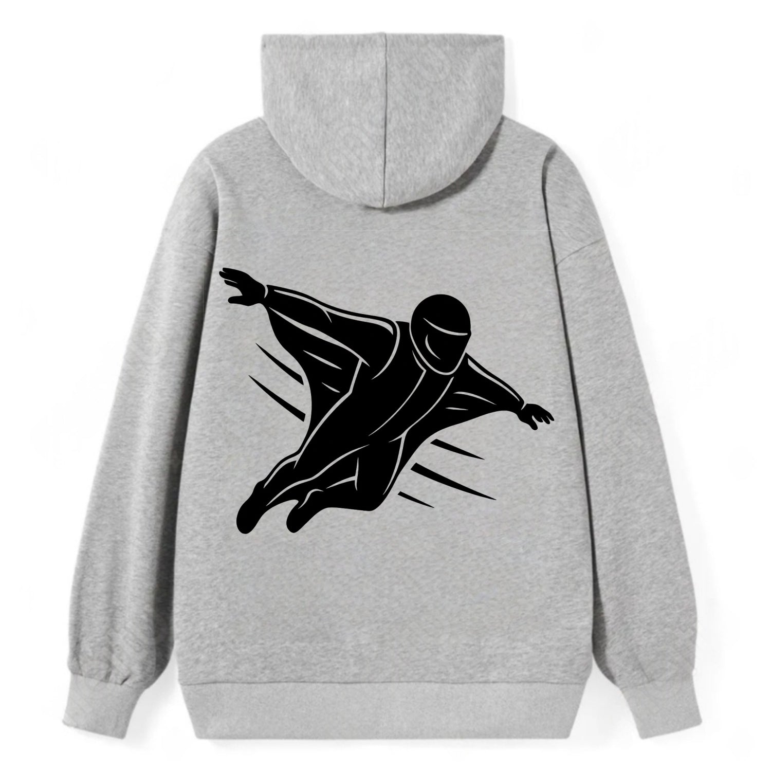 Wingsuit flyer gliding - Classic Pullover Hoodie - Grey