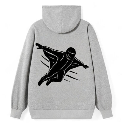 Wingsuit flyer gliding - Classic Pullover Hoodie - Grey