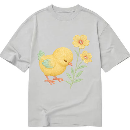 Yellow Chick - Classic T-shirt - Grey
