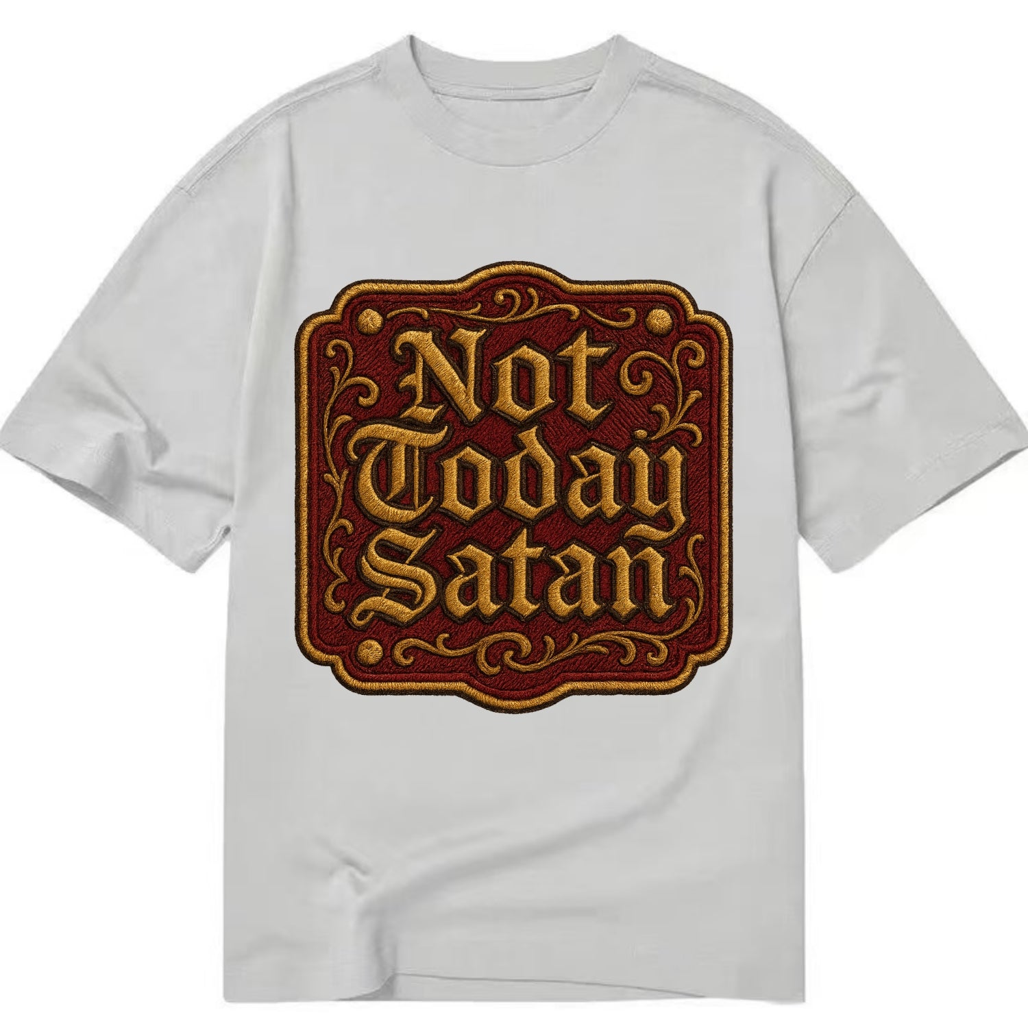 Not Today Satan  - Classic T-shirt - Grey