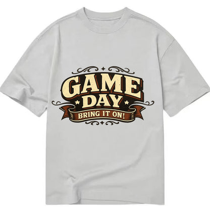 Bold typography design - "GAME DAY" - competition ready, bring it on - Classic T-shirt - Grey
