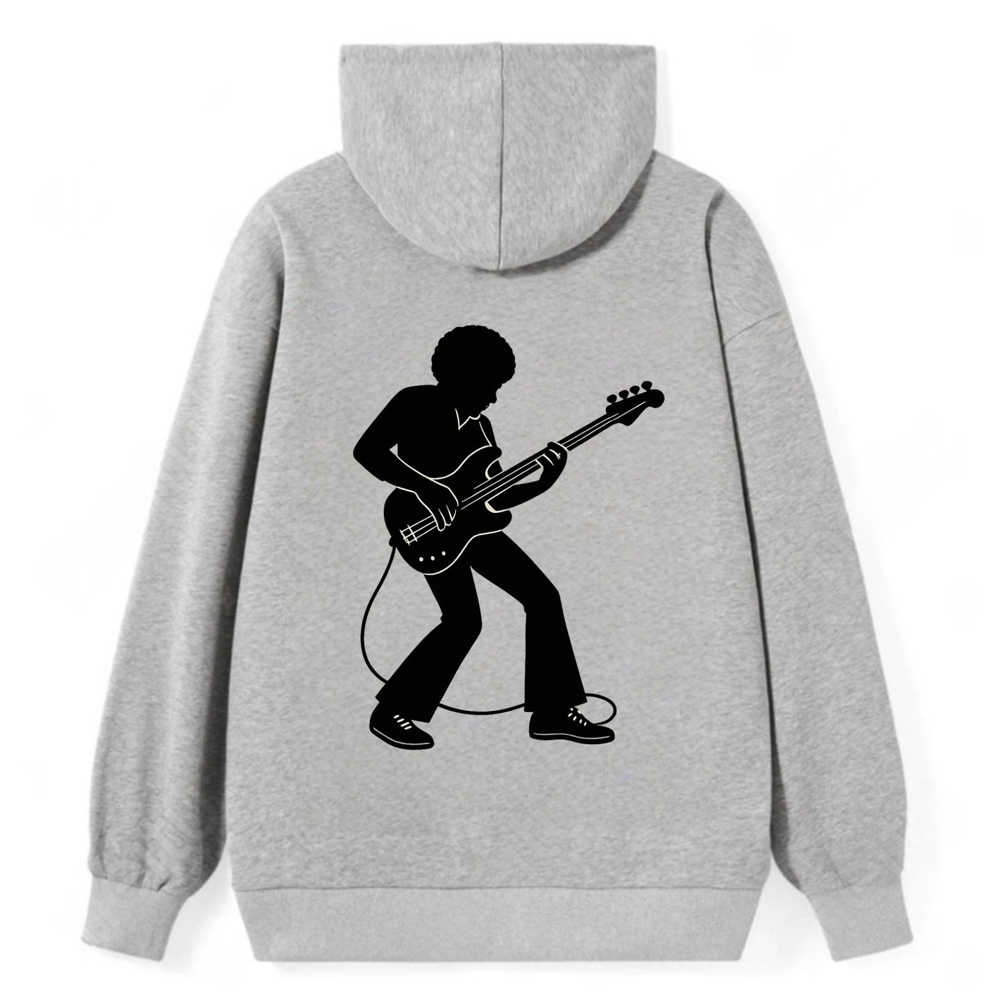 Bass guitarist slap technique - Classic Pullover Hoodie - Grey