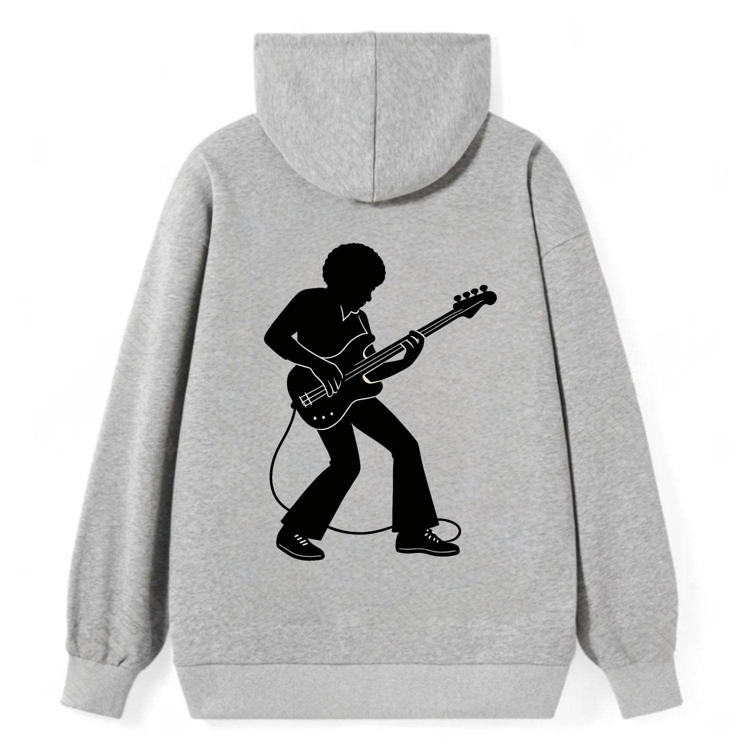 Bass guitarist slap technique - Classic Pullover Hoodie - Grey