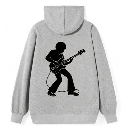 Bass guitarist slap technique - Classic Pullover Hoodie - Grey