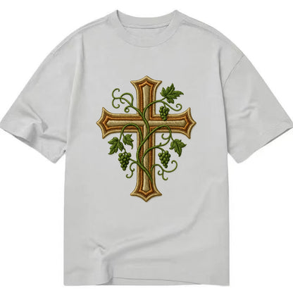 Vine Cross  - Classic T-shirt - Grey