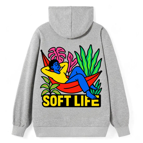 Person relaxing in hammock with plants - soft life aesthetic, peaceful - Classic Pullover Hoodie