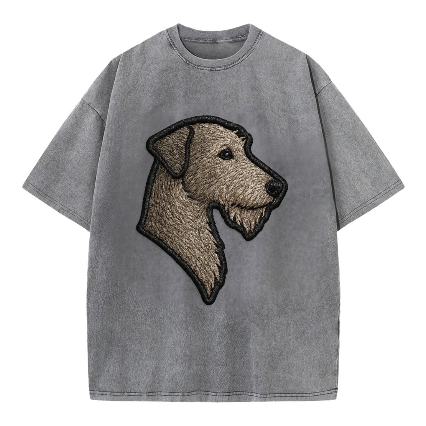 Irish Wolfhound - Modern gentle giant lo - Vintage T-shirt - Grey