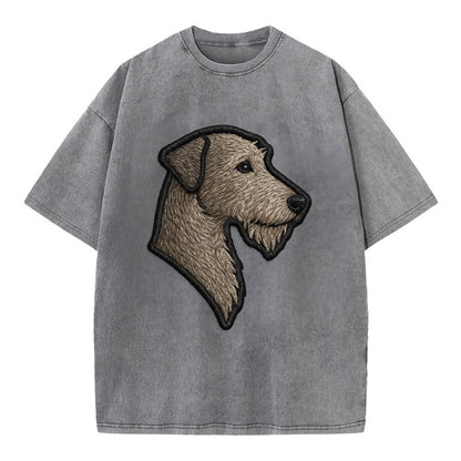 Irish Wolfhound - Modern gentle giant lo - Vintage T-shirt - Grey