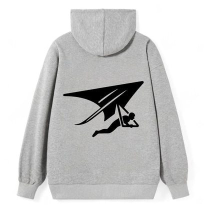 Hang glider soaring - Classic Pullover Hoodie - Grey