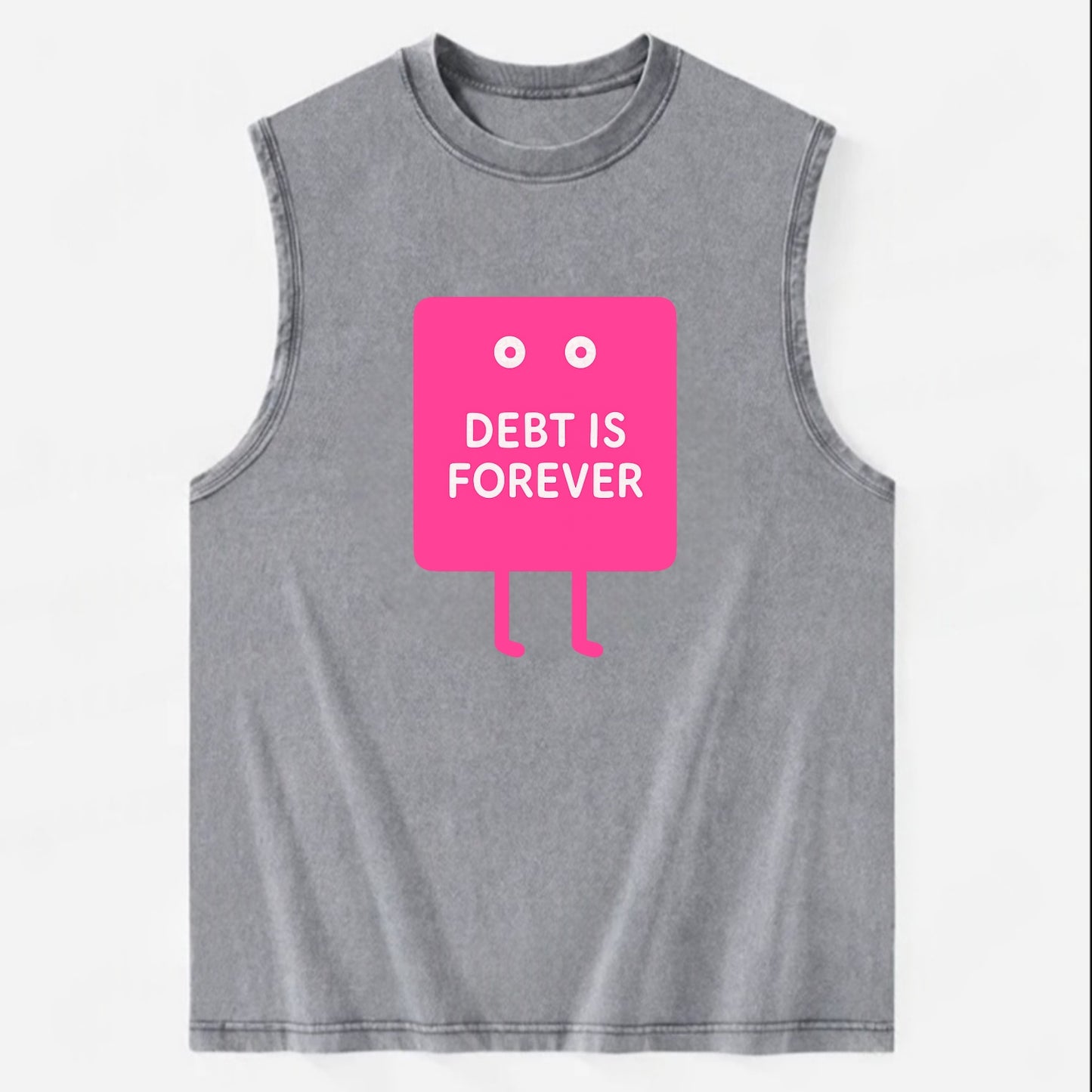 DEBT IS FOREVER | Immortal credit card - Vintage Washed Tank - Grey