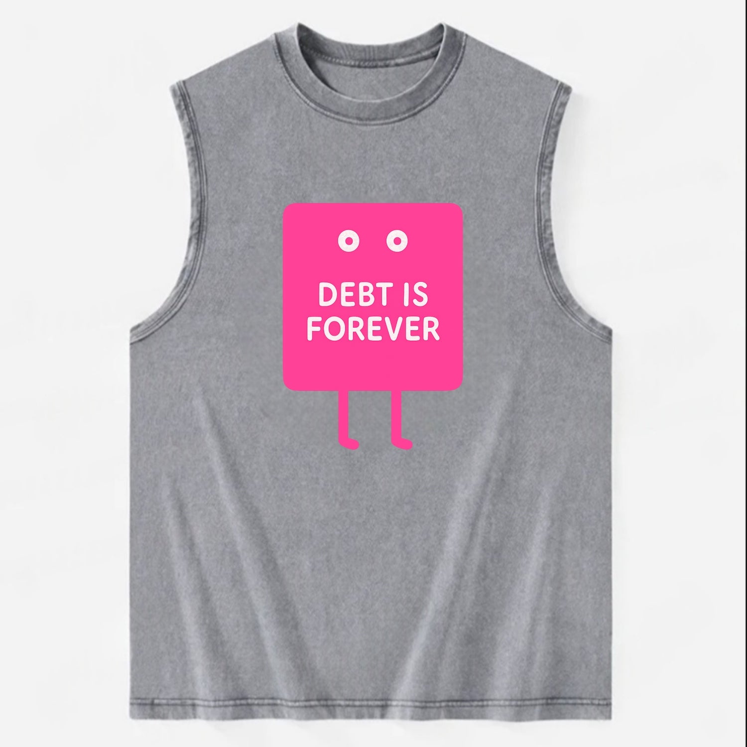 DEBT IS FOREVER | Immortal credit card - Vintage Washed Tank - Grey