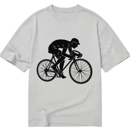 Cyclist sprinting in racing position - Classic T-shirt - Grey