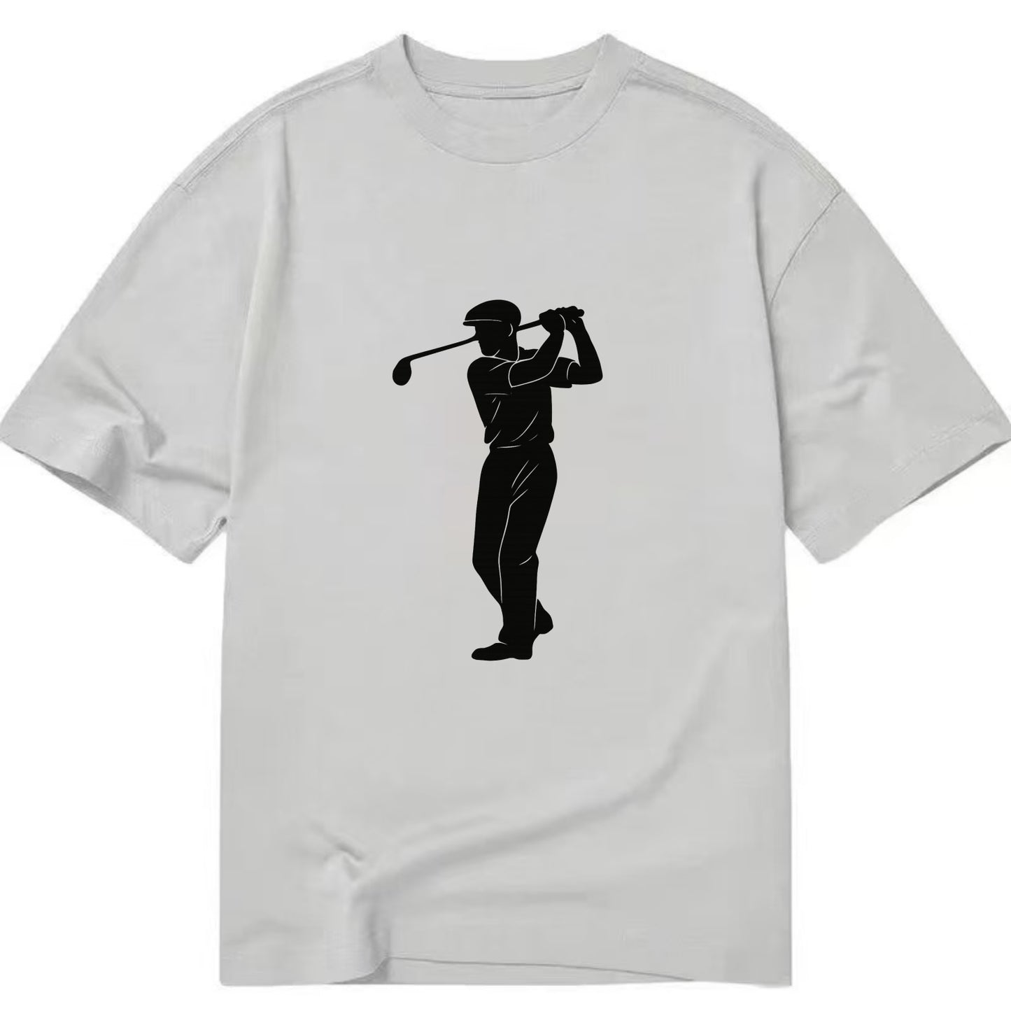 Golfer mid-swing with driver - Classic T-shirt - Grey