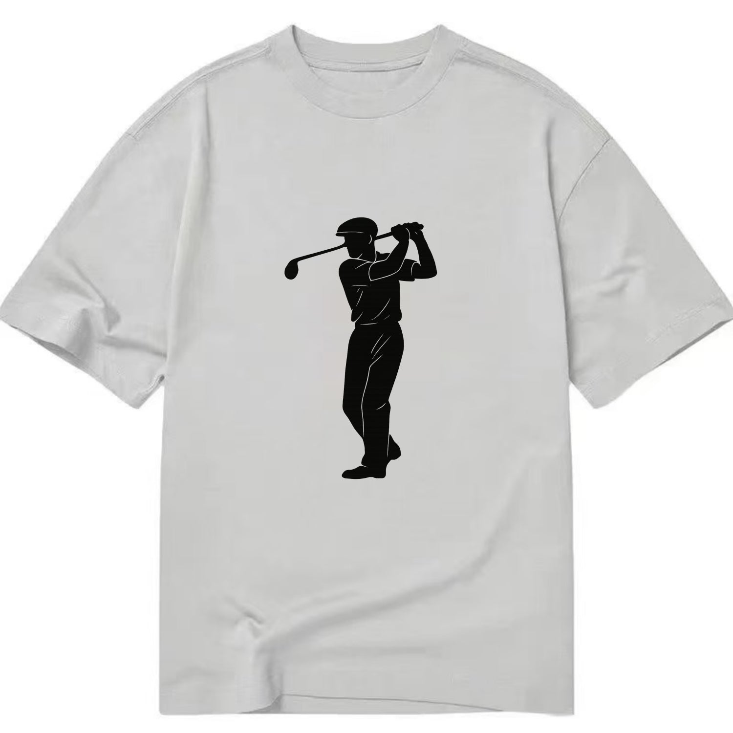 Golfer mid-swing with driver - Classic T-shirt - Grey