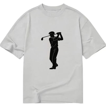 Golfer mid-swing with driver - Classic T-shirt - Grey
