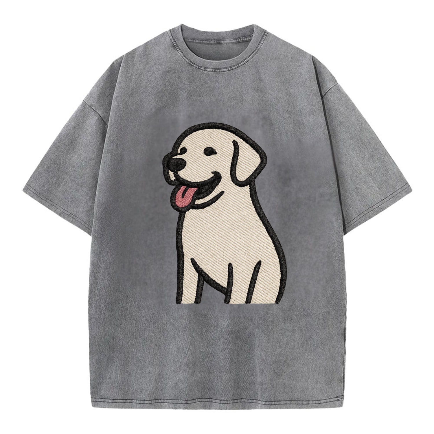 Labrador - Happy panting expression - Vi Vintage T-shirt - Grey
