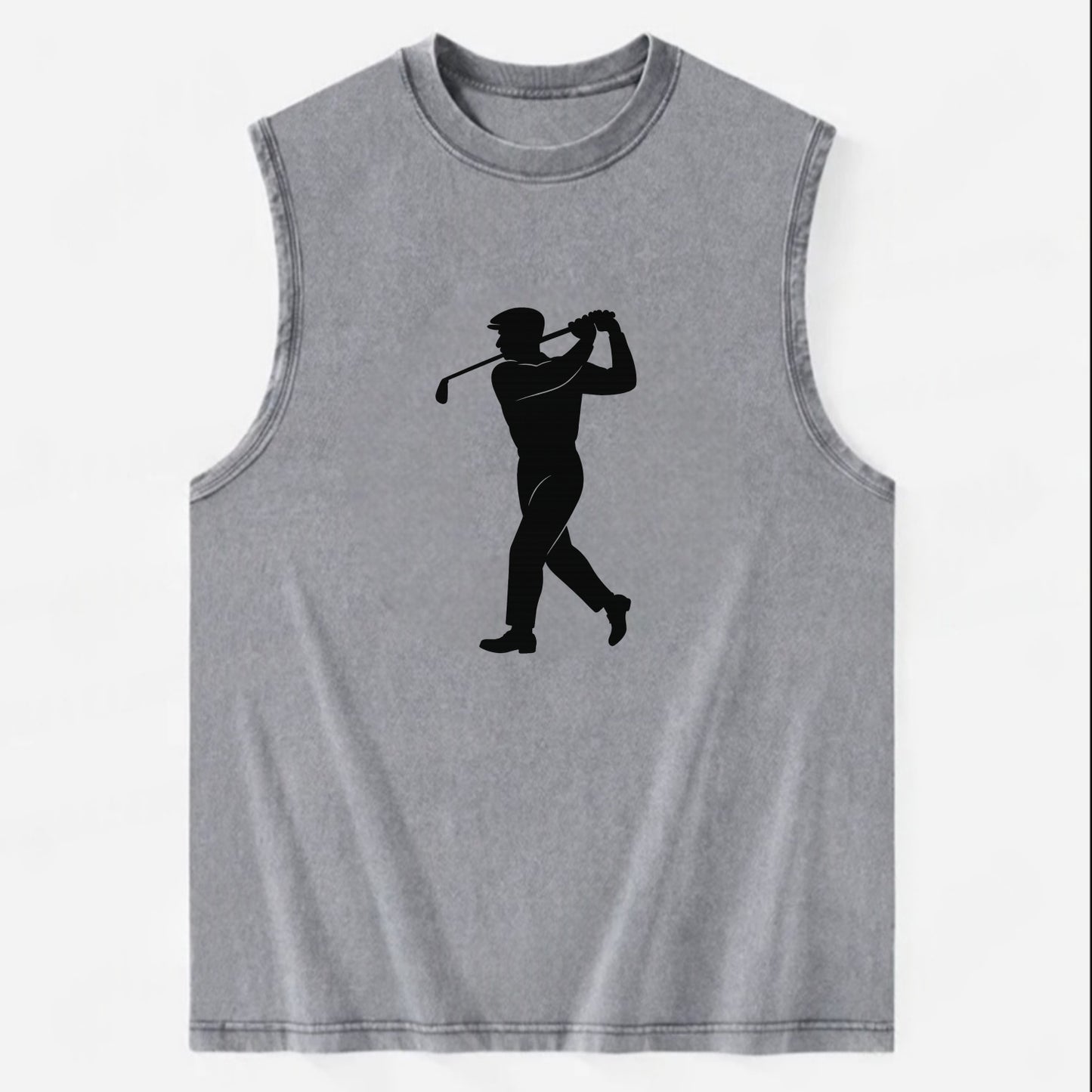 Golfer perfect swing follow-through - Vintage Washed Tank - Grey