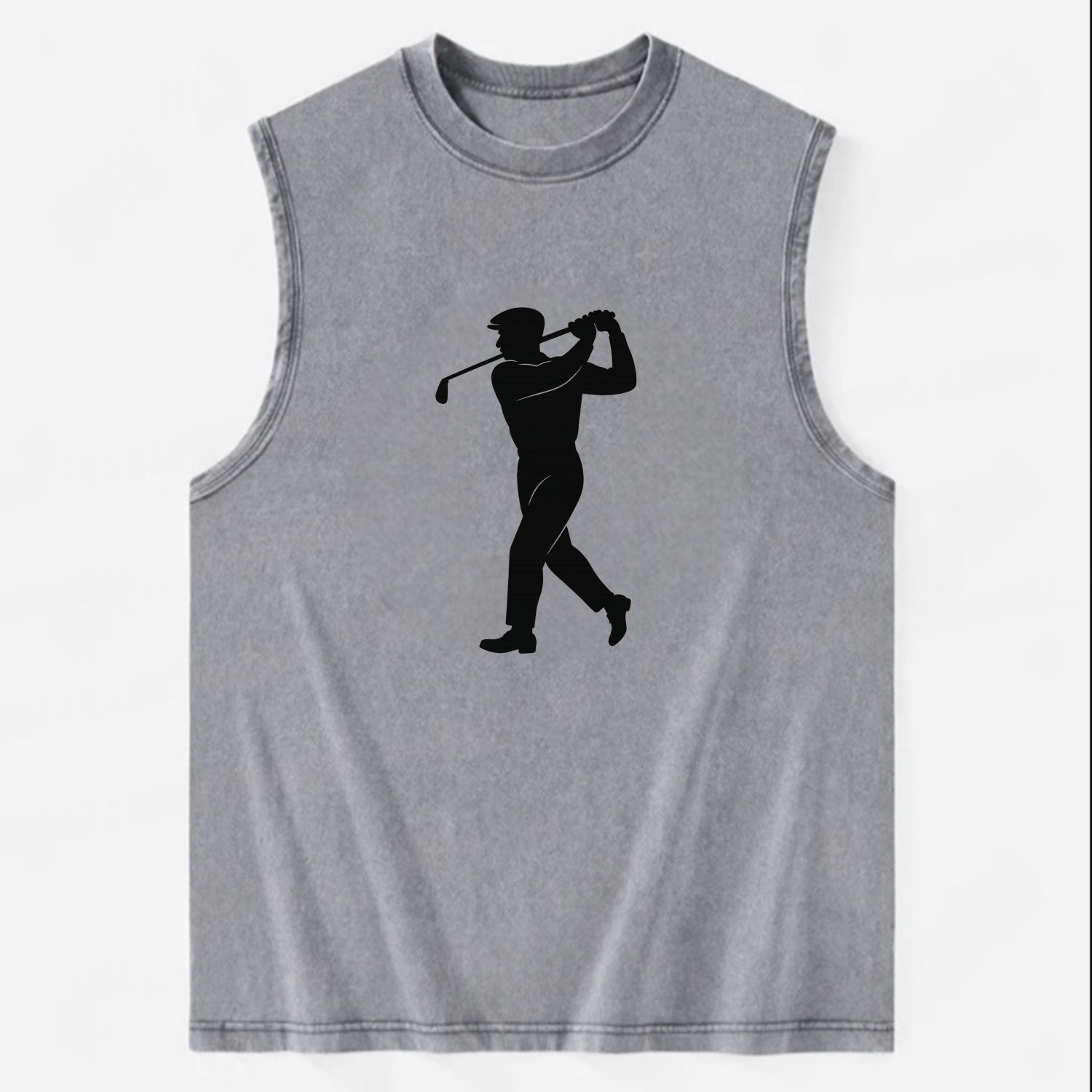 Golfer perfect swing follow-through - Vintage Washed Tank - Grey