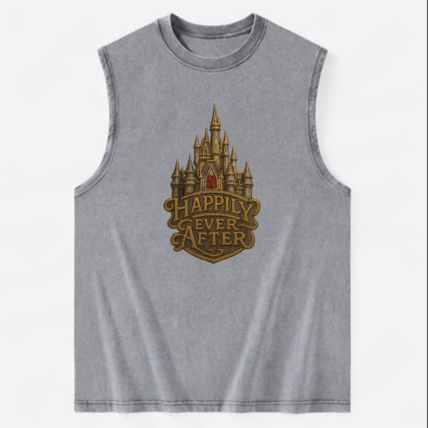 Happily Ever After  - Vintage Washed Tank - Grey