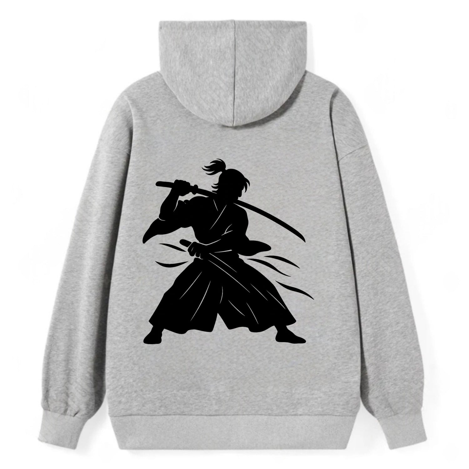 Japanese samurai sword draw - Classic Pullover Hoodie - Grey