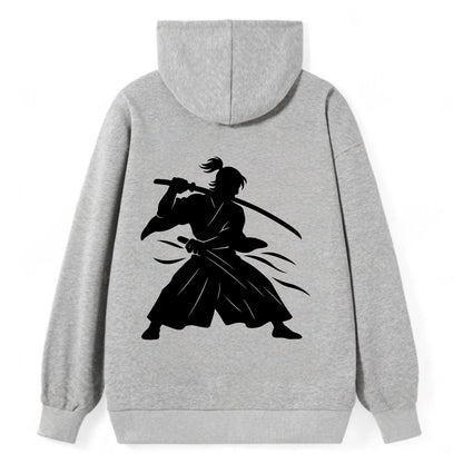 Japanese samurai sword draw - Classic Pullover Hoodie - Grey