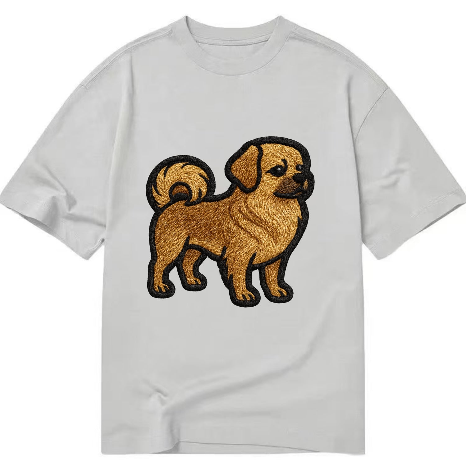 Tibetan Spaniel - Modern Tibetan breed d - Classic T-shirt - Grey