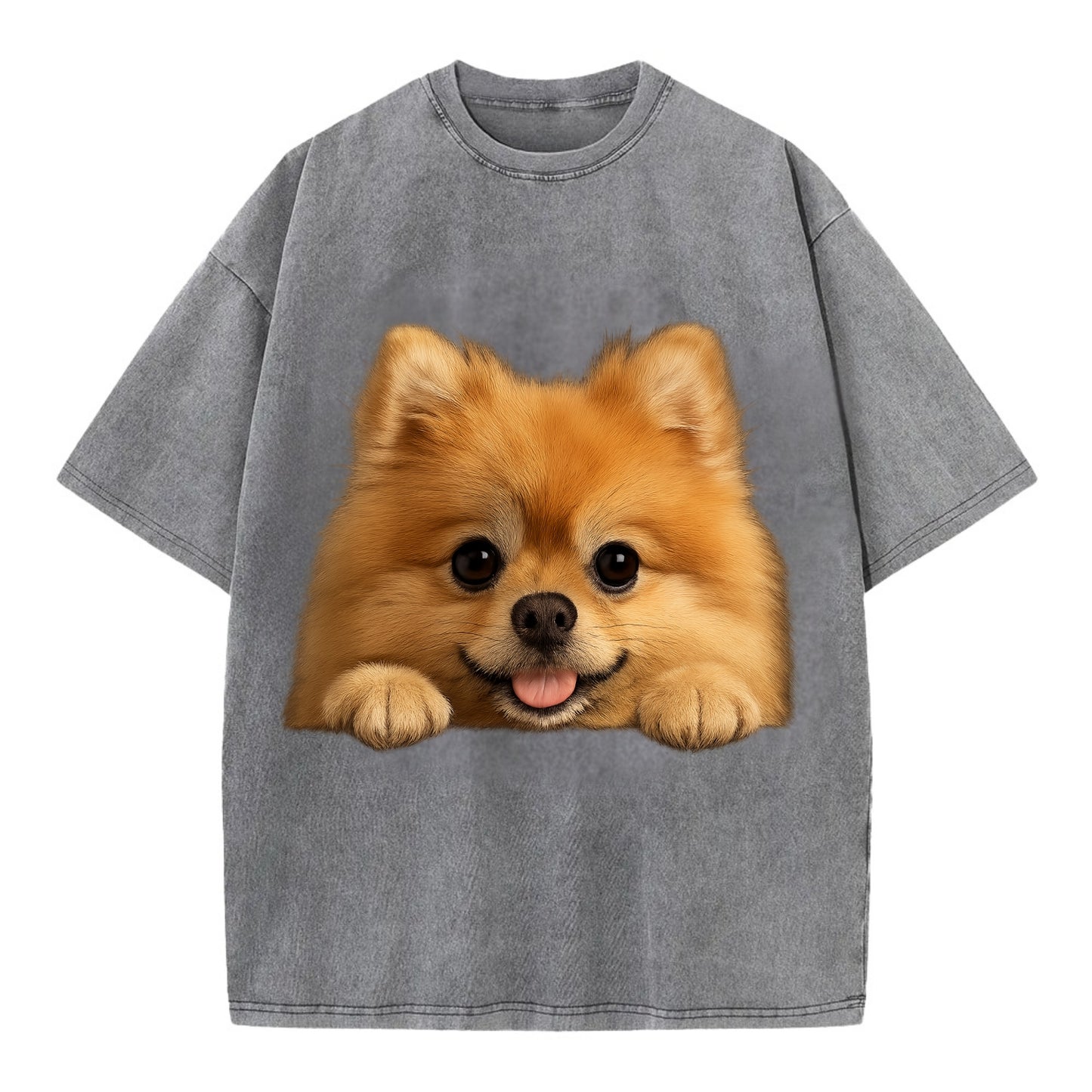 Pomeranian  - Vintage T-shirt - Grey