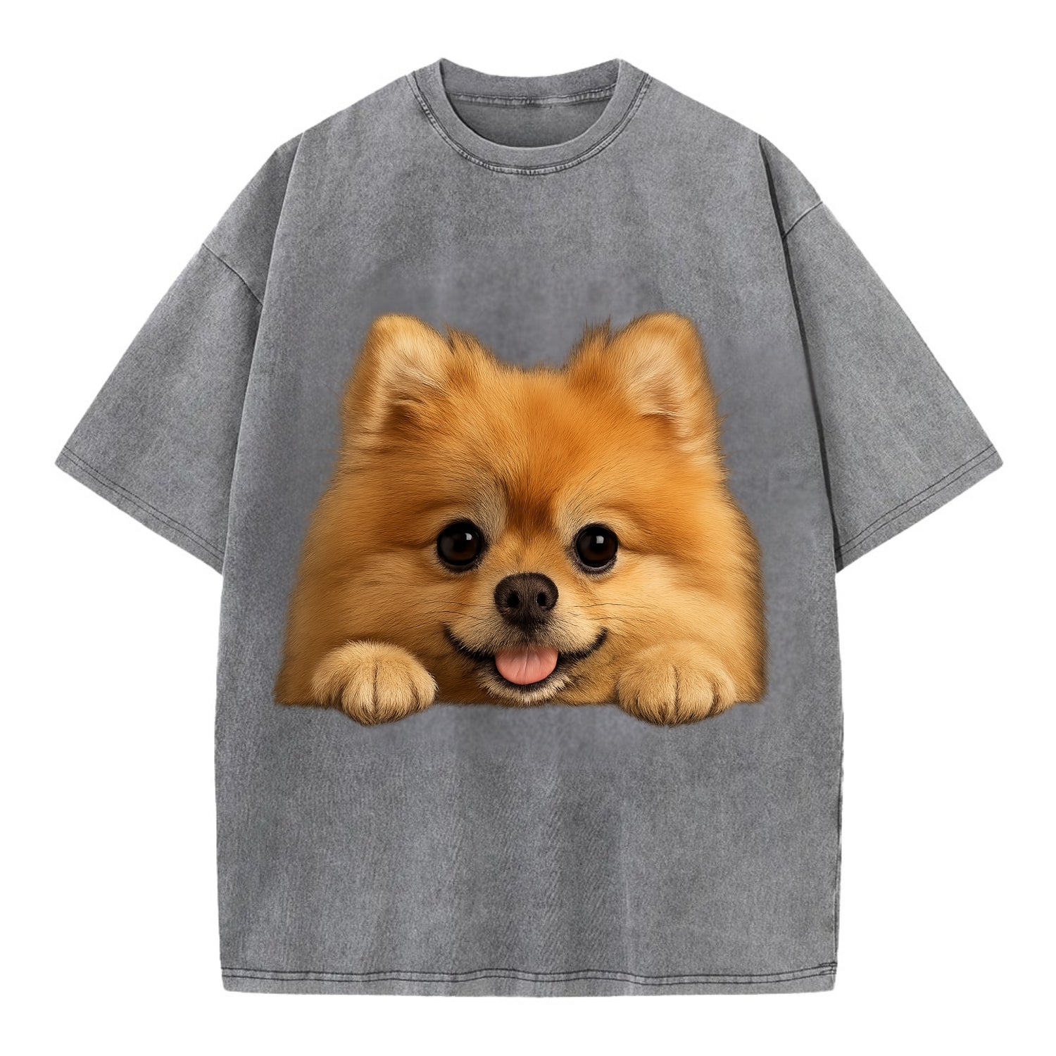 Pomeranian  - Vintage T-shirt - Grey