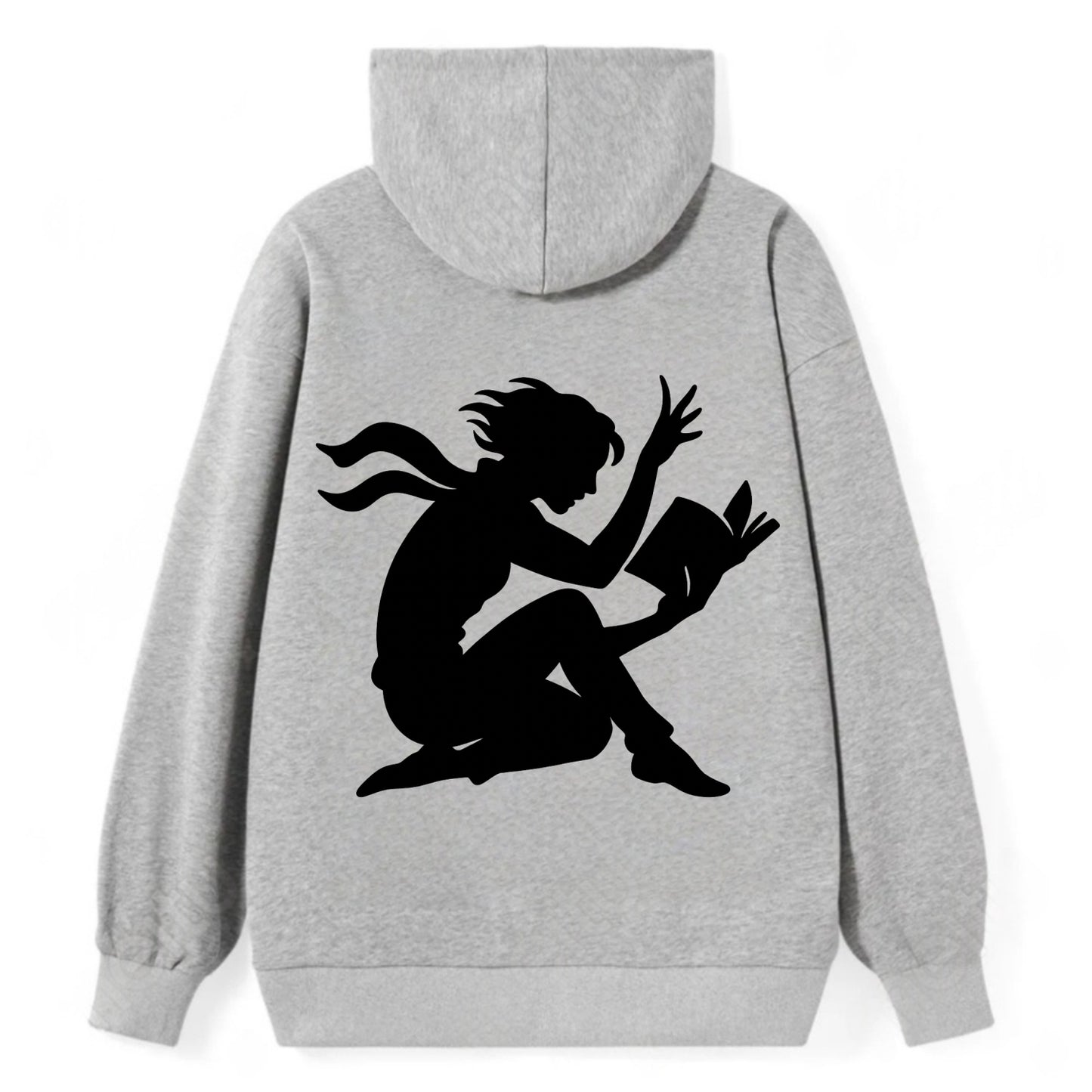 Reader lost in book moment - Classic Pullover Hoodie - Grey