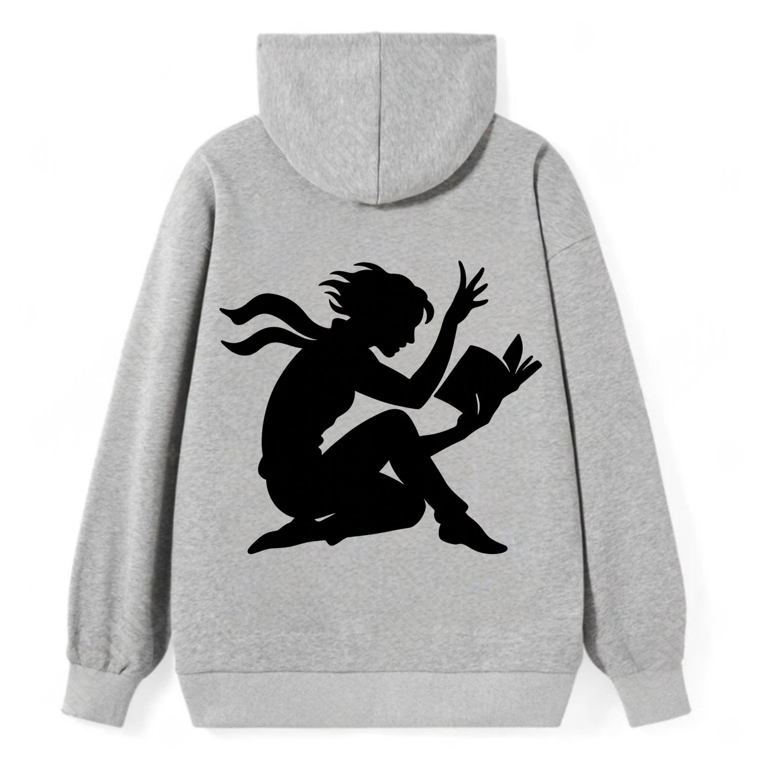 Reader lost in book moment - Classic Pullover Hoodie - Grey