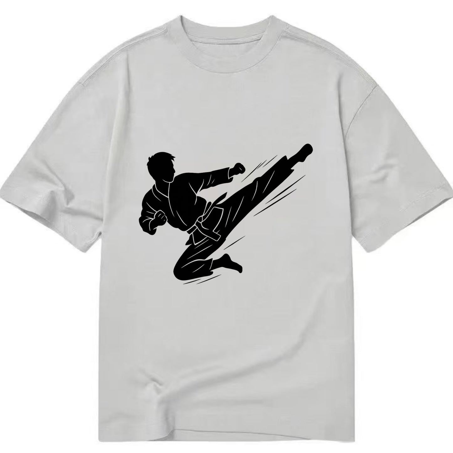 Korean taekwondo flying kick - Classic T-shirt - Grey