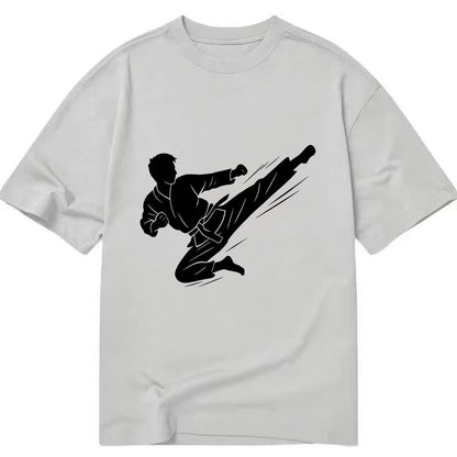 Korean taekwondo flying kick - Classic T-shirt - Grey