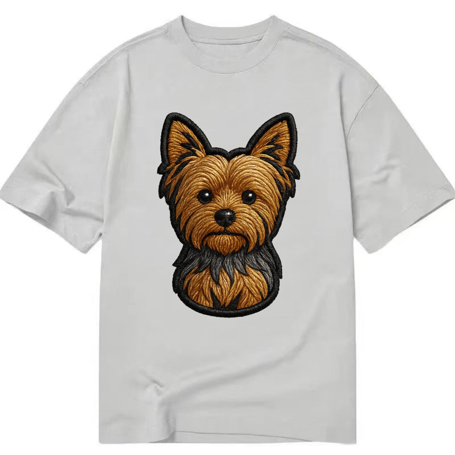 Yorkshire Terrier - Modern tiny dog logo - Classic T-shirt - Grey