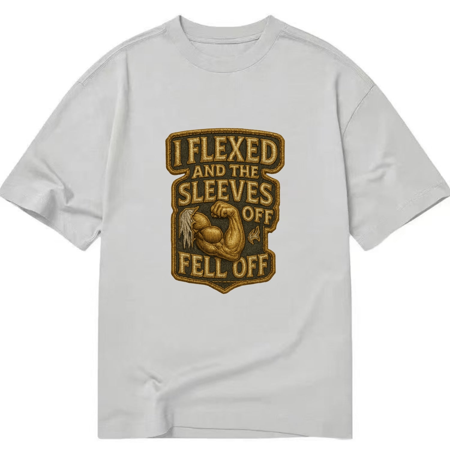 I Flexed and The Sleeves Fell Off  - Classic T-shirt - Grey