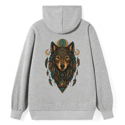 Retro 80s Wolf  - Classic Pullover Hoodie