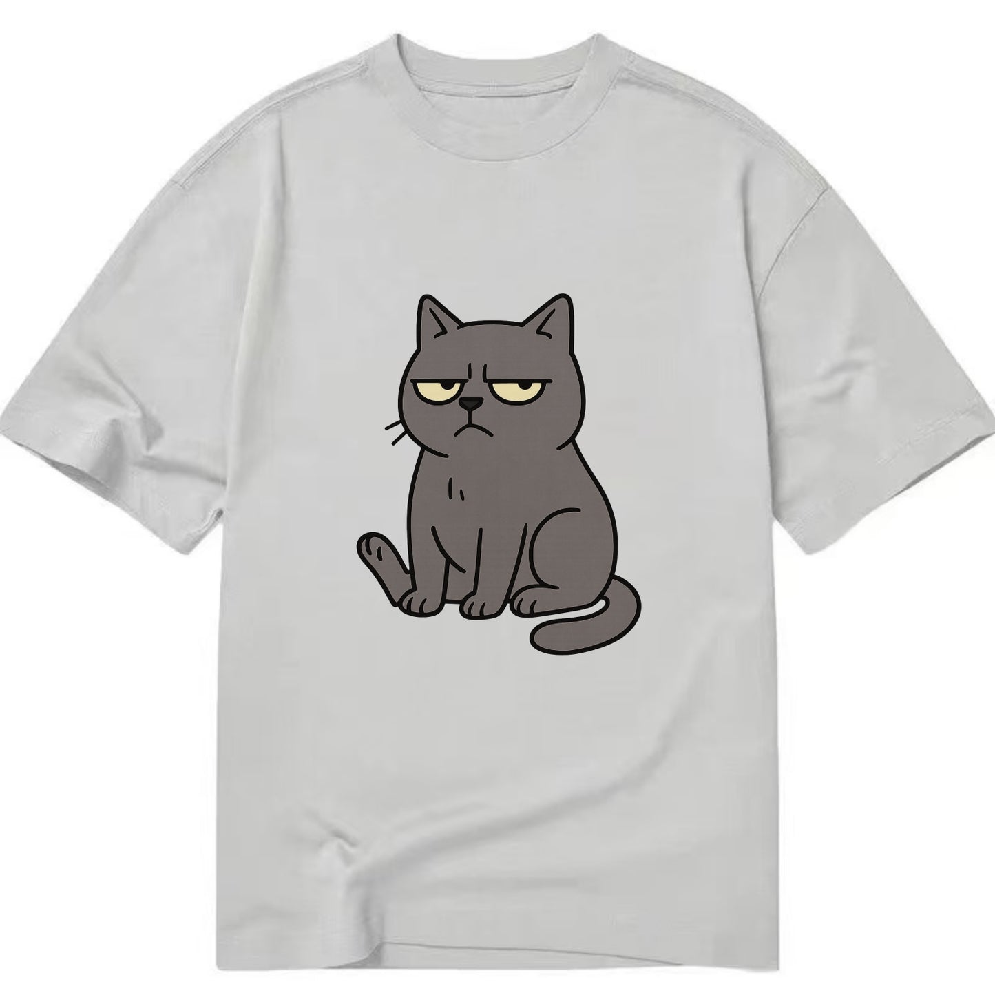 The Cat Judging Silently - Classic T-shirt - Grey