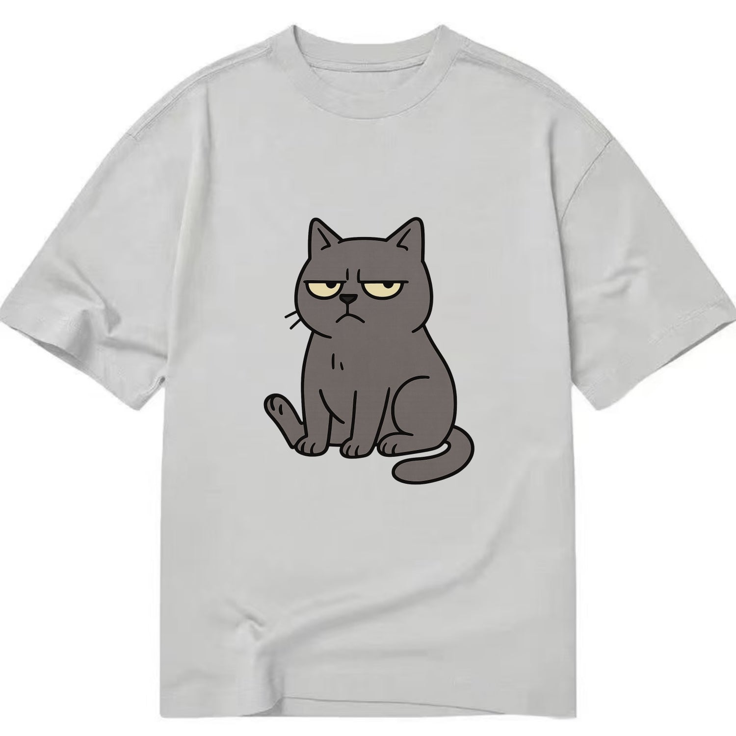 The Cat Judging Silently - Classic T-shirt - Grey